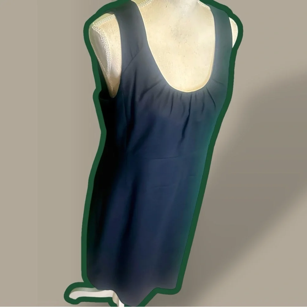 J. Crew Navy Blue ‘Allura’ Sleeveless Shift Dress in Superfine Cotton Size 8